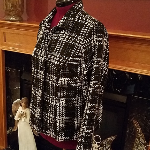 Cj Banks  1xl sparkle plaid blazer - Picture 3 of 8